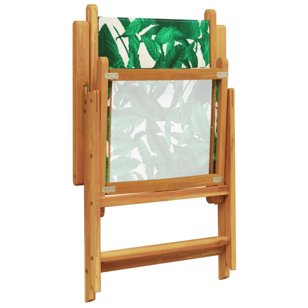vidaXL Sedie Giardino Reclinabili 4 pz Verdi Tessuto e Legno Massello