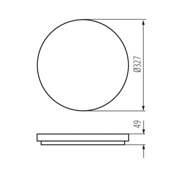 Plafoniera LED Kanlux VARSO 24W 3000K Ø33 IP54 bianca