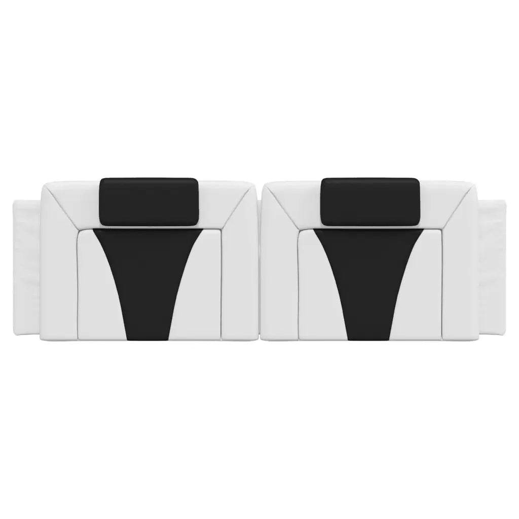 Cuscino Testiera Viana Bianco e Nero 160 cm in Similpelle CFW6928006