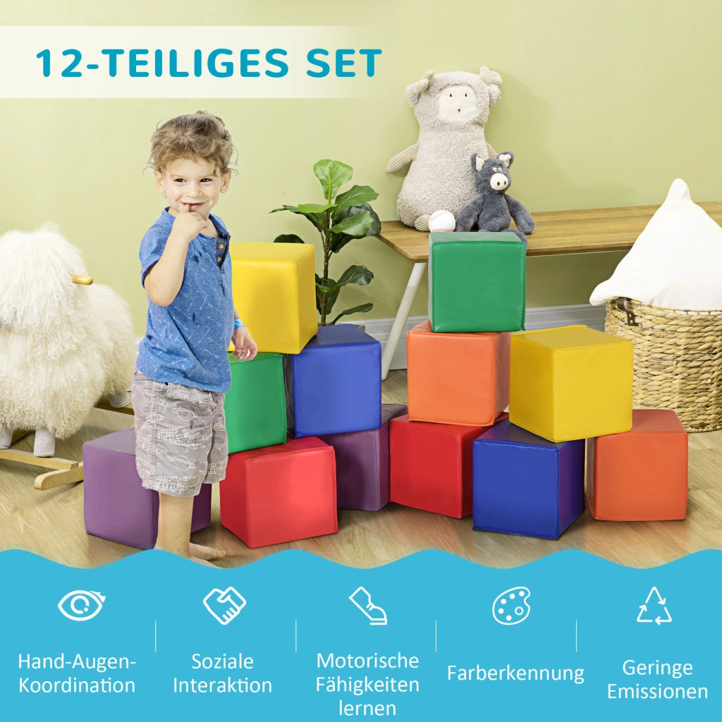 Blocchi da costruzione in schiuma per bambini ¨C zephmum ¨C Rosso e giallo