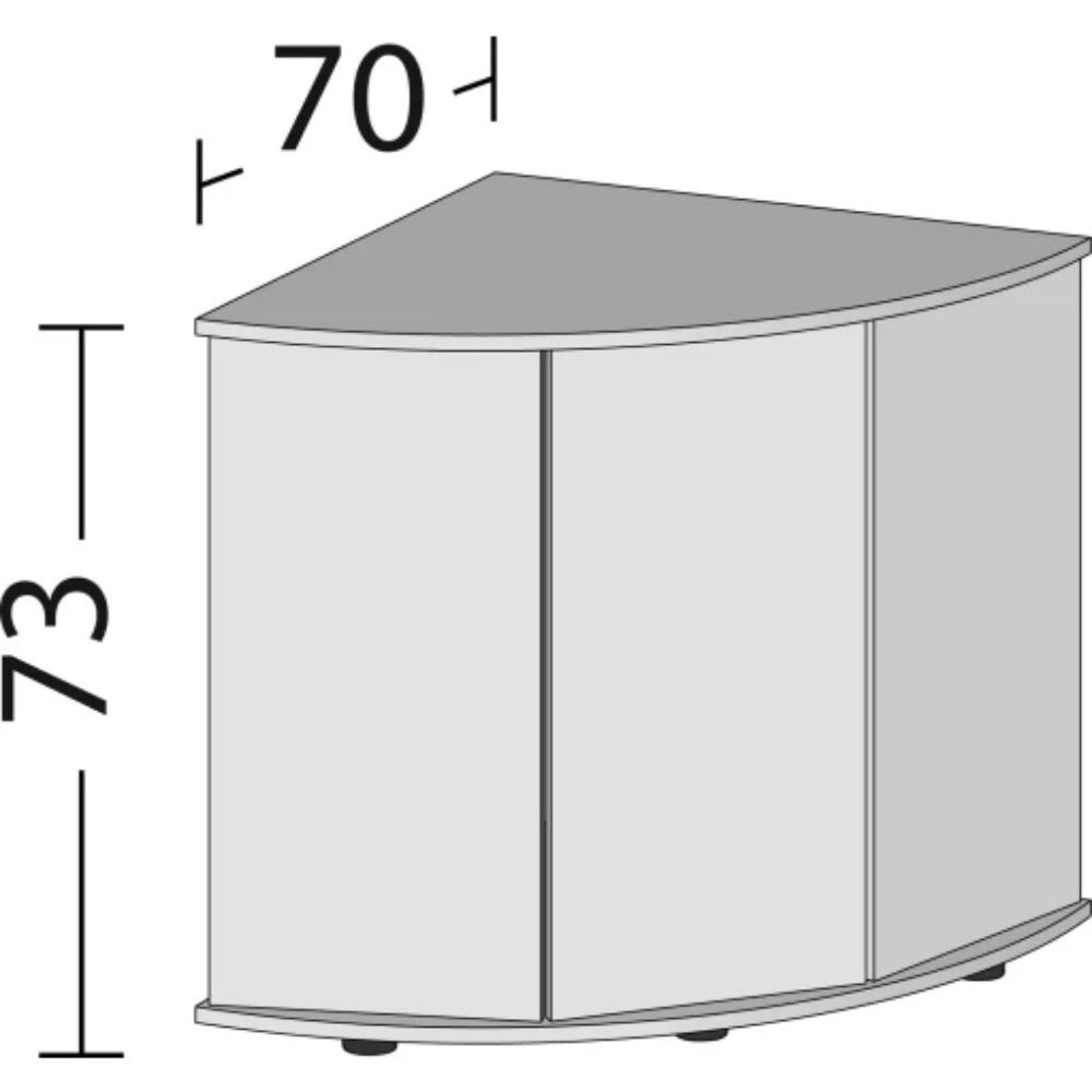 Juwel Trigon 190 Supporto 190SBX con Tre Ante cm70x70x73h Colore: Nero