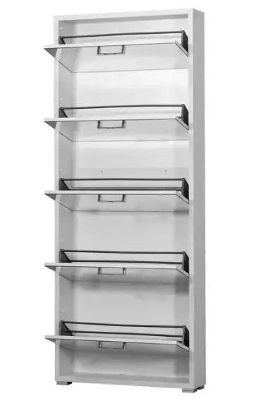 Scarpiera 5 ante bianco+specchio già montato L75.3 H151.8 P18