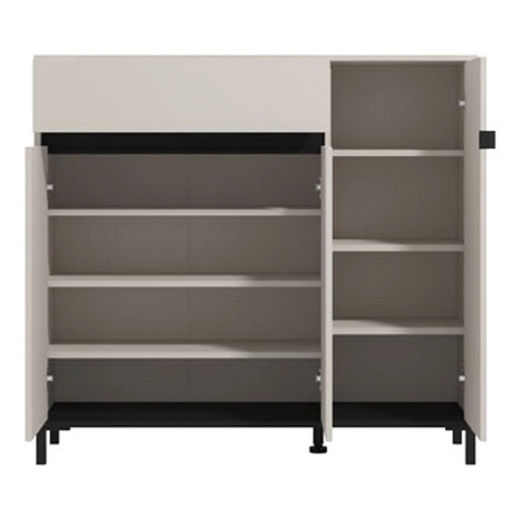 Mobile Portascarpe Orotelli, Scarpiera un Cassetto, 118.5x40x109.5h cm Beige
