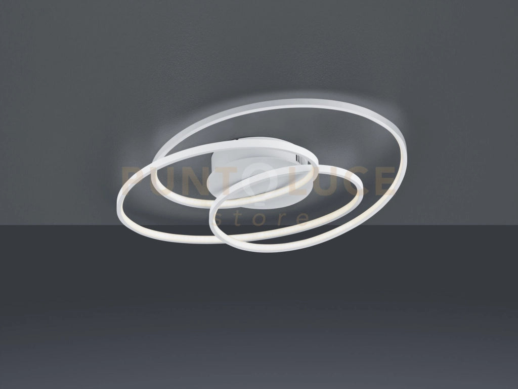 GALE PLAFONIERA LED 38,5W  5000lm, 3000K BIANCA CERCHI CONCENTRICI CON REGOLAZIONE INTENSITA' CON INTERRUTTORE D.60CM