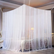 Tenda letto a due posti - rettangolare - a maglia fine - 220x200x200 cm - bianco