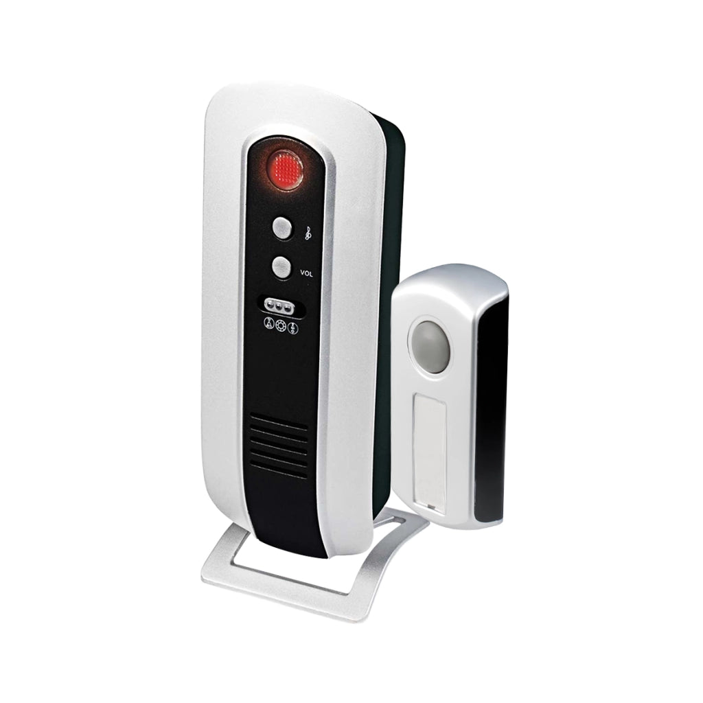 Campanello Senza Fili 36 Melodie IP44 Portata 30m Installazione Facile Nero / Argento Alecto