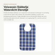 Slabbetje Acquaplastico - Slabbetje per Adulto - Slabbetje Protezione Abbigliamento - Slabbetje con Maniche - Slabbetje Morbido e Idrofilo - PVC di Alta Qualità - Panno da Cucina