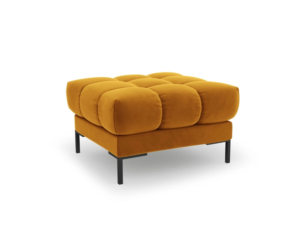 Cosmopolitan Design - Pouf "Bali" in velluto giallo 
