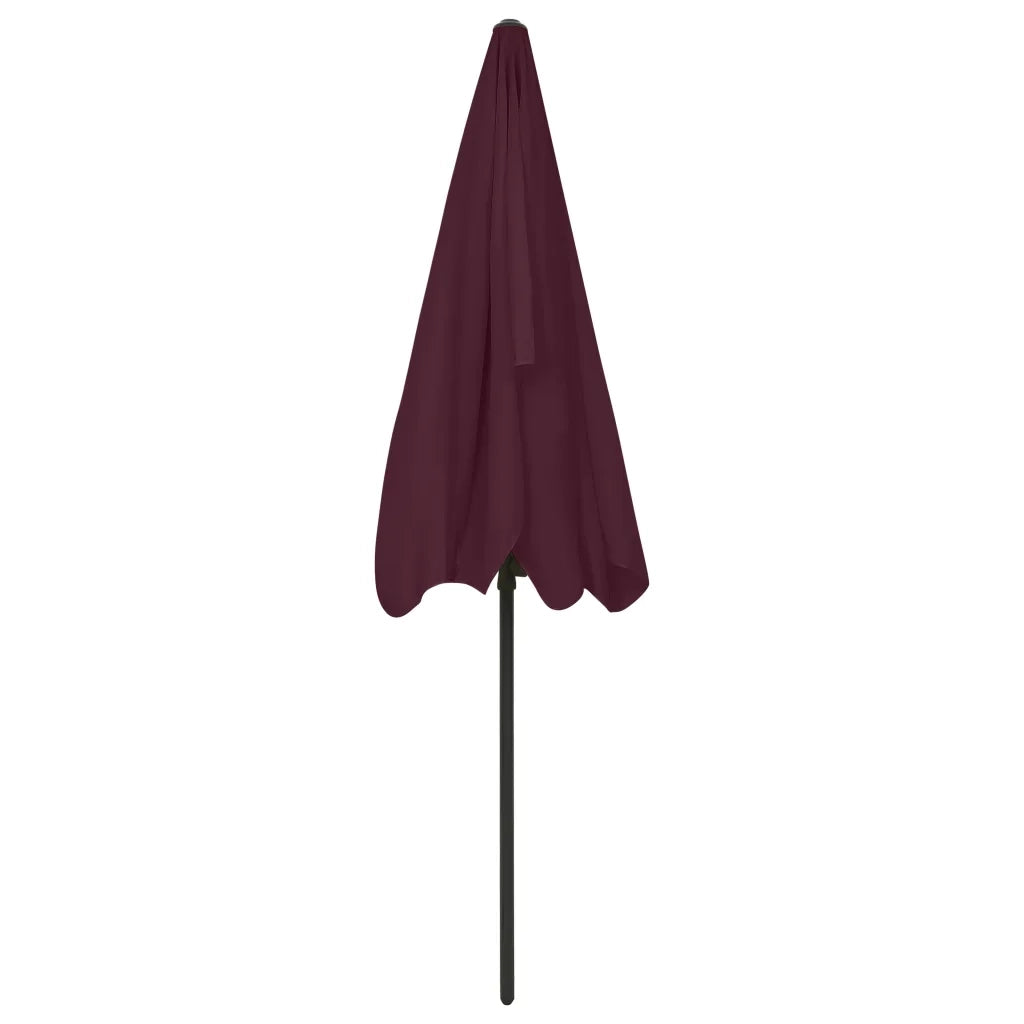 Ombrellone da Spiaggia Rosso Bordò 200x125 cm 314731