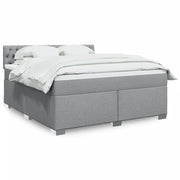 vidaXL Giroletto a Molle con Materasso Grigio Chiaro180x200 cm Tessuto