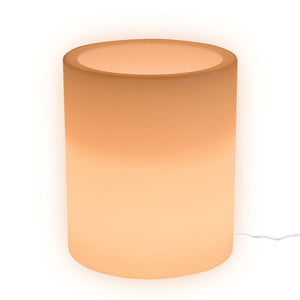 Vaso Luminoso da Esterno 35x42 cm In Polietilene Rose Led Bianco Caldo