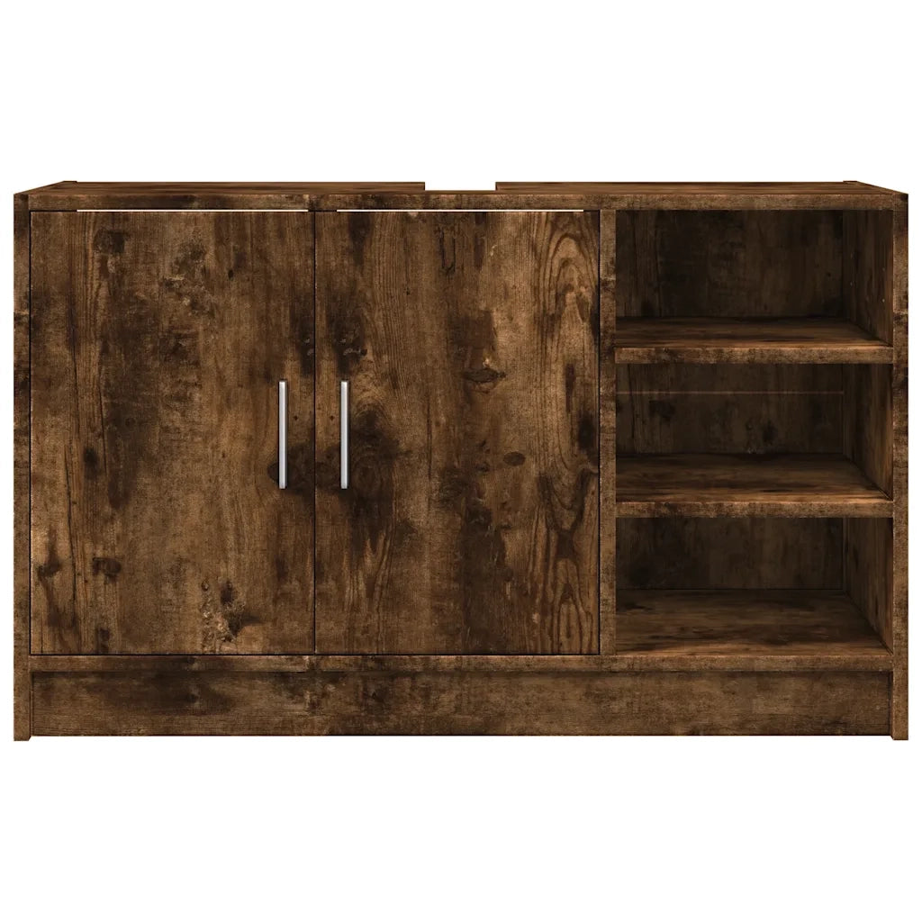 Mobile Lavabo Rovere Fumo 90x29x55 cm in Truciolare 848126