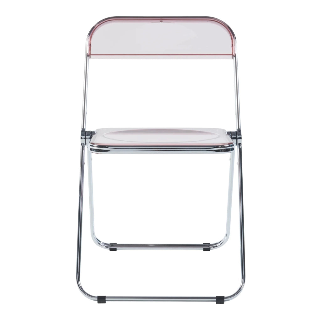 Set di 4 sedie pieghevoli 74 x 46 x 47 cm rosa trasparente 03_0009850