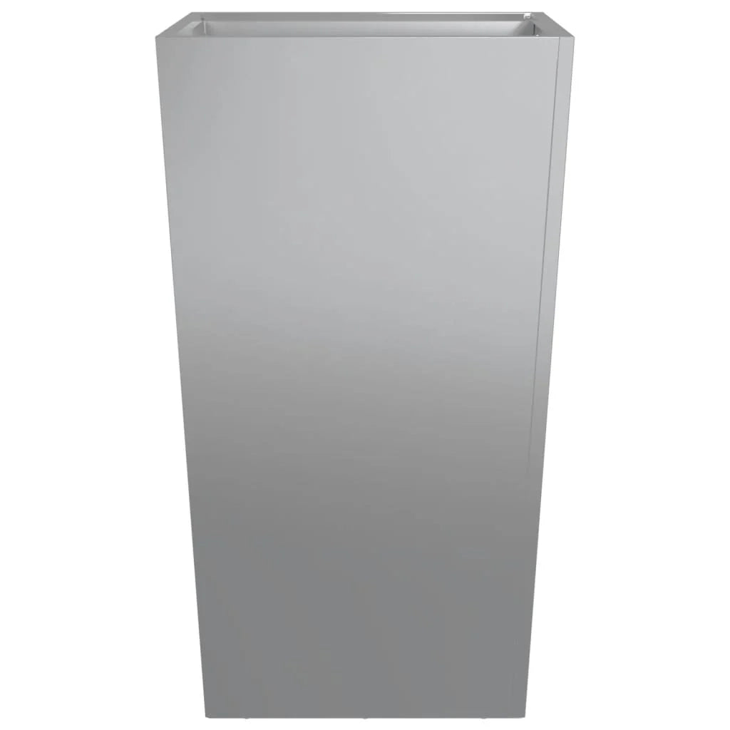 Fioriera rialzata per piante fiori terrazza giardino 45 x 45 x 75 cm acciaio zincato grigio 02_0037611