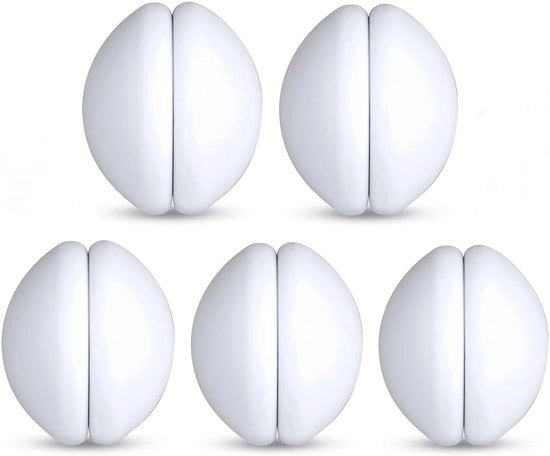 10 pezzi di pesi di silicone per tende doccia e tovaglie - magneti di silicone - stopper magnetici con vernice anticorrosiva (bianco)