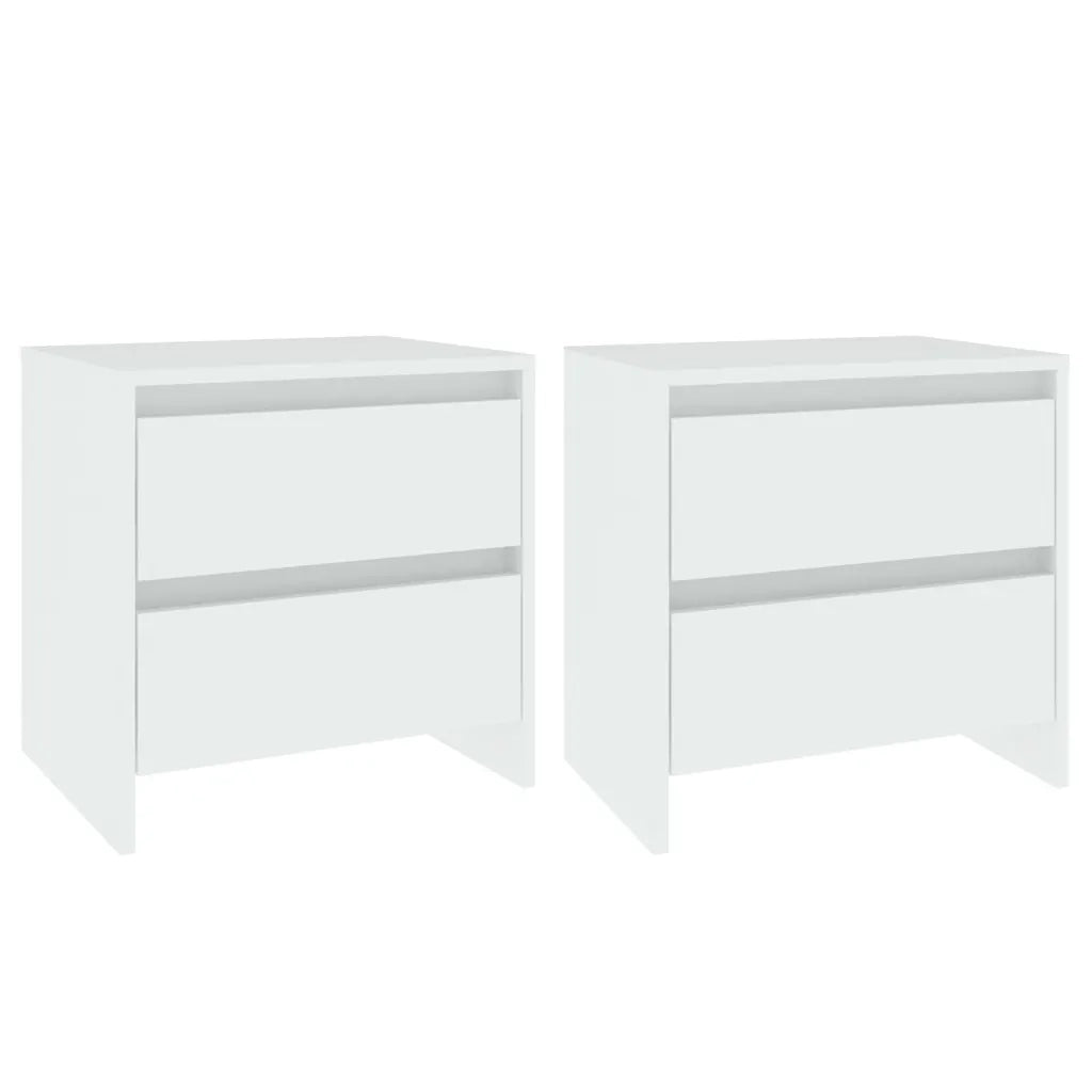 Comodino Bianco 45x34,5x44,5 cm in Legno Ingegnerizzato cod mxl 31149