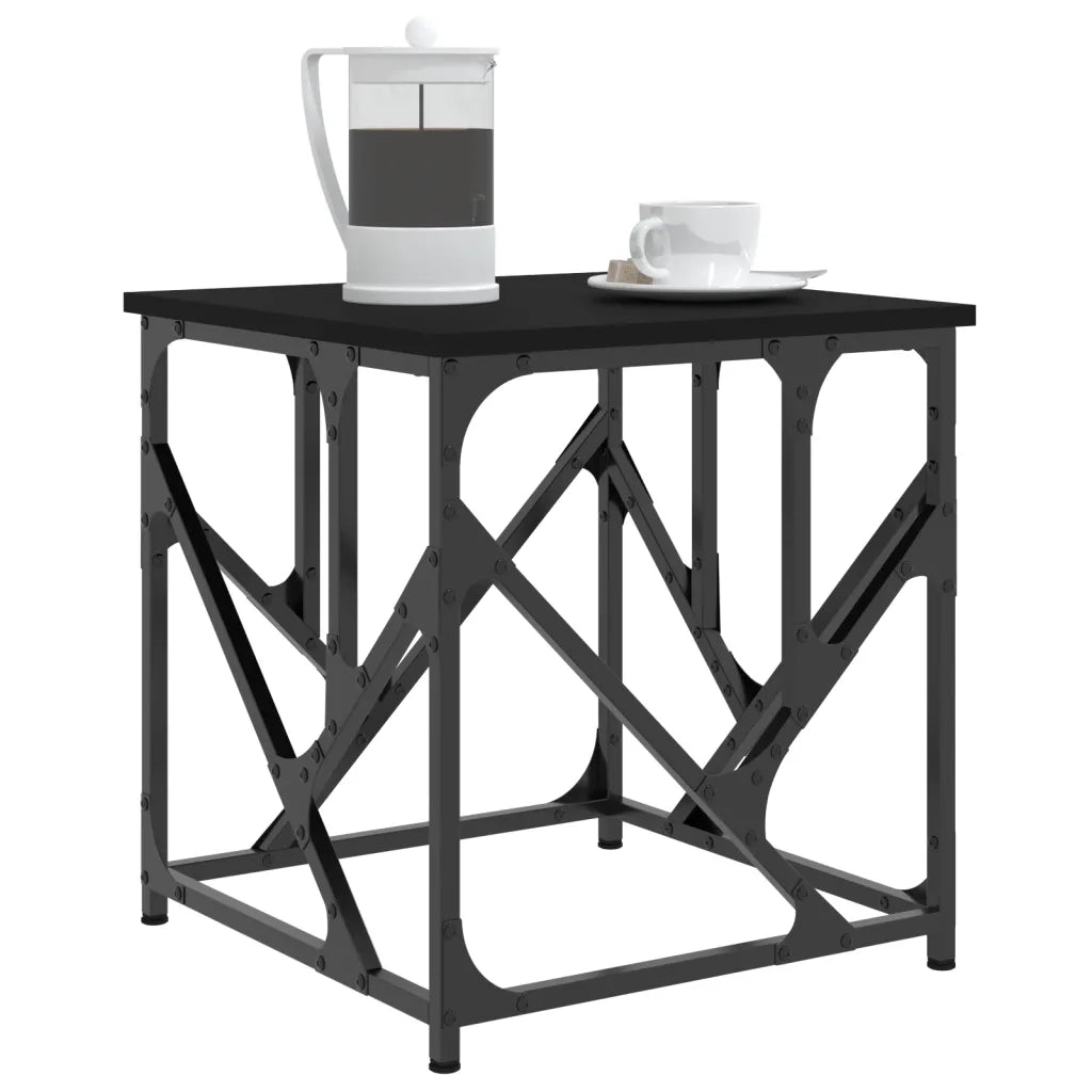 Tavolino da Salotto Nero 45x45x47,5 cm in Legno Multistrato 834120