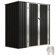 Casetta da Giardino in Metallo ¨C zephmum ¨C Grigio 163x89x163 cm