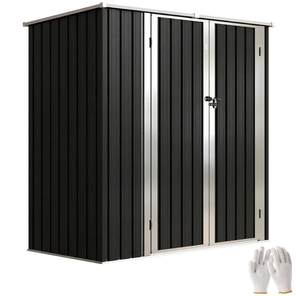 Casetta da Giardino in Metallo ¨C zephmum ¨C Grigio 163x89x163 cm