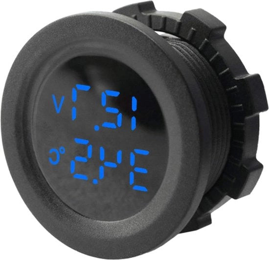 Multimetro Digitale a 12V - Auto - Display - Monitor Temperatura - per RV Marine Veicoli Motori Motocicli Camion