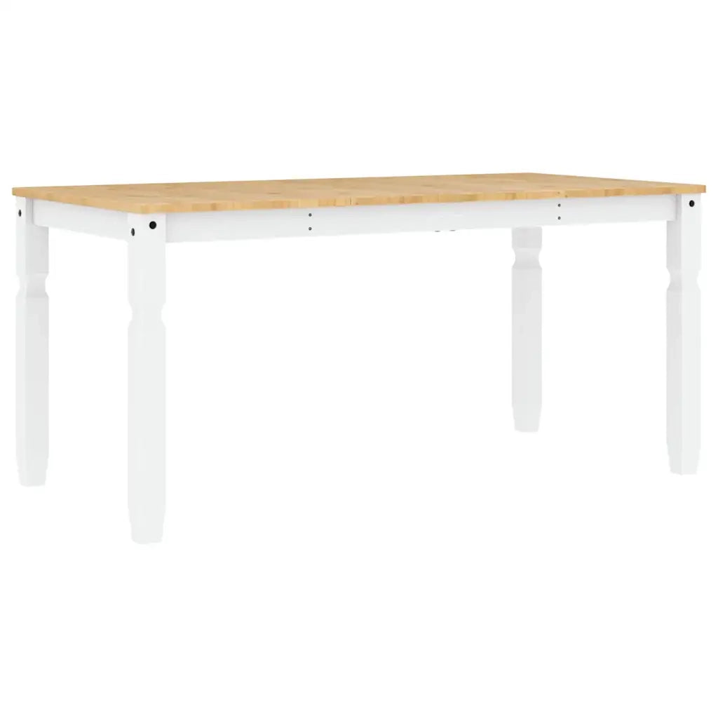vidaXL Set da Pranzo 5 pz Panama Bianco in Legno Massello di Pino
