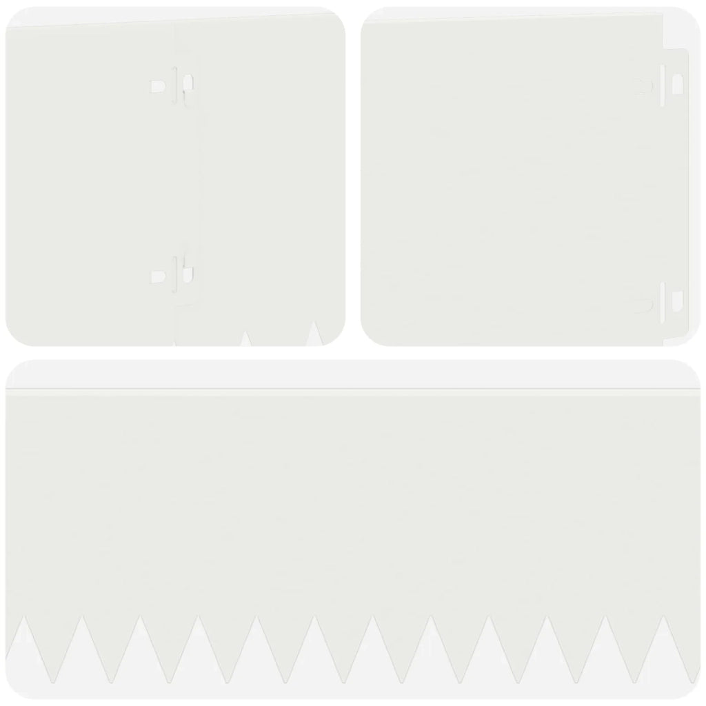 Bordura per Prato 20 pcs 103 x 20 cm Acciaio Bianco 8008375