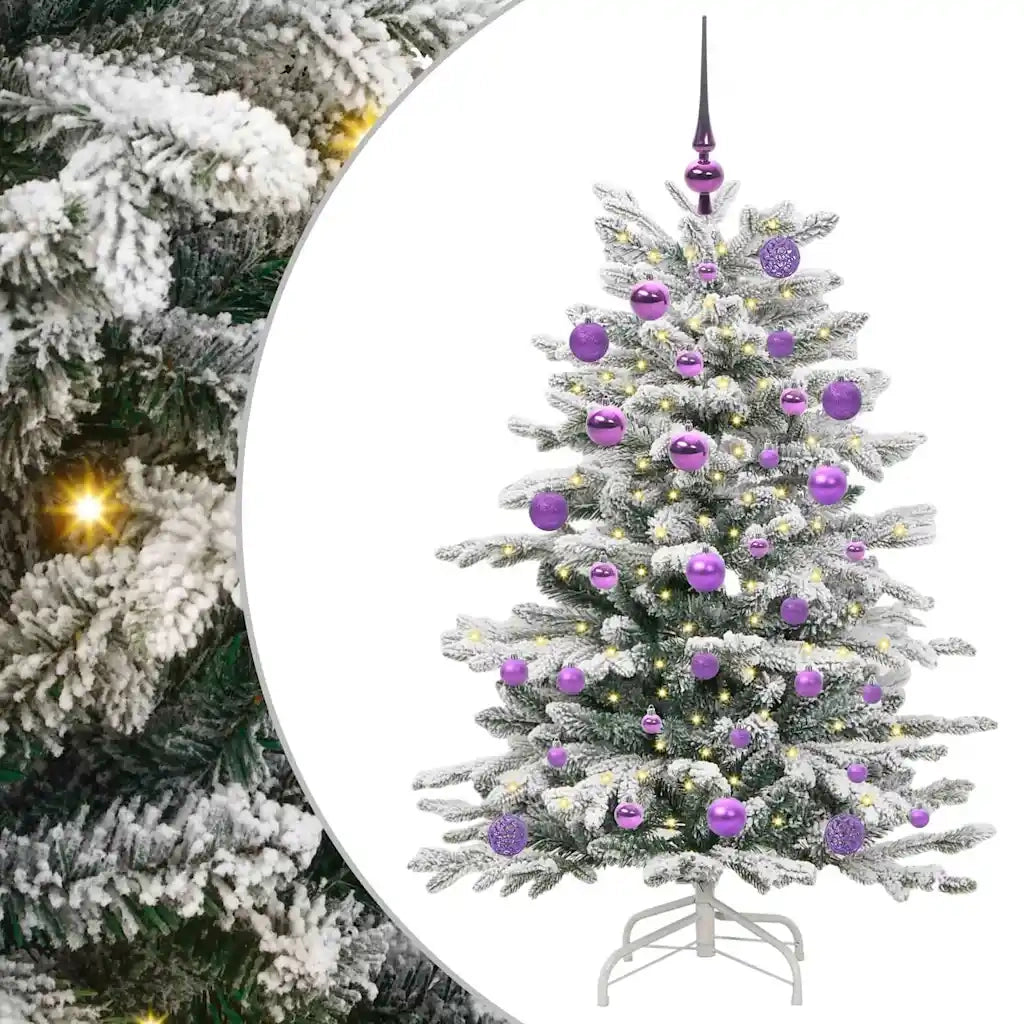 Albero di Natale Artificiale con Rami Pieghevoli Bianco 120 cm 3395628