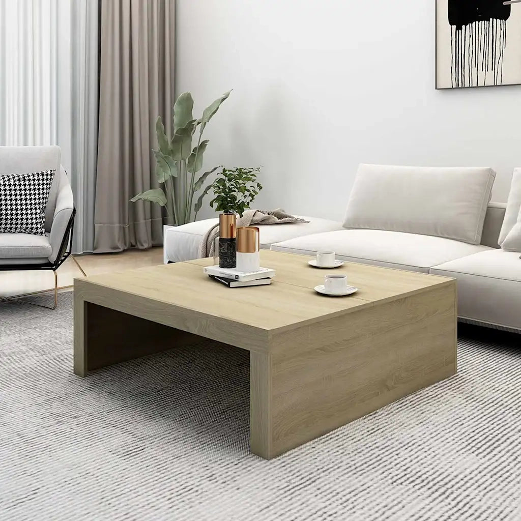 Tavolino da Salotto Rovere Sonoma 100x100x35 cm in Truciolato cod mxl 11883