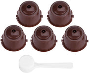Filtro per Capsule di Caffè Riciclabile da 5 Pezzi - Materiale Inox - PP di Classe Alimentare - Capacità 11g - Resistente ai Colpi - Capsule di Caffè