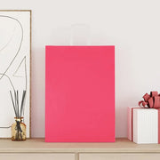 Sacchetti di Carta 250 pz con Manici Rosa 32x17x44 cm 4101902