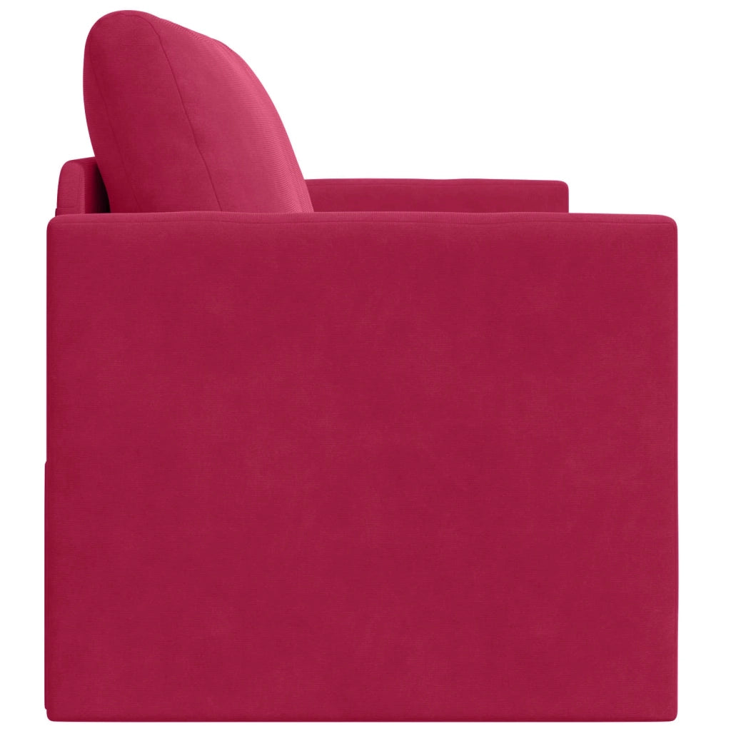 Divano letto Rosso Vino 124 x 71 x 78 cm Velluto 4106705
