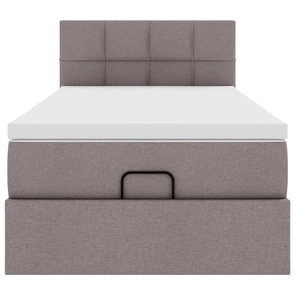 Pouf Letto con Materasso Tortora 100x200 cm in Tessuto
