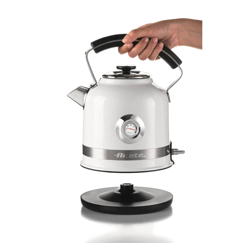 Bollitore Elettrico 2000W - Capacità 1,7L - 360° Cordless - Termometro - Bianco
