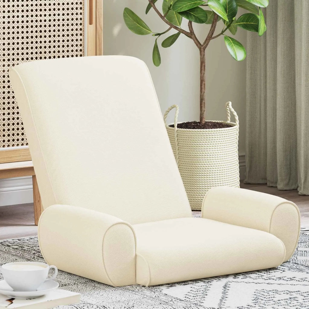 Sedia da Pavimento Crema 68 x 51 x 56 cm Velluto grana 42028118