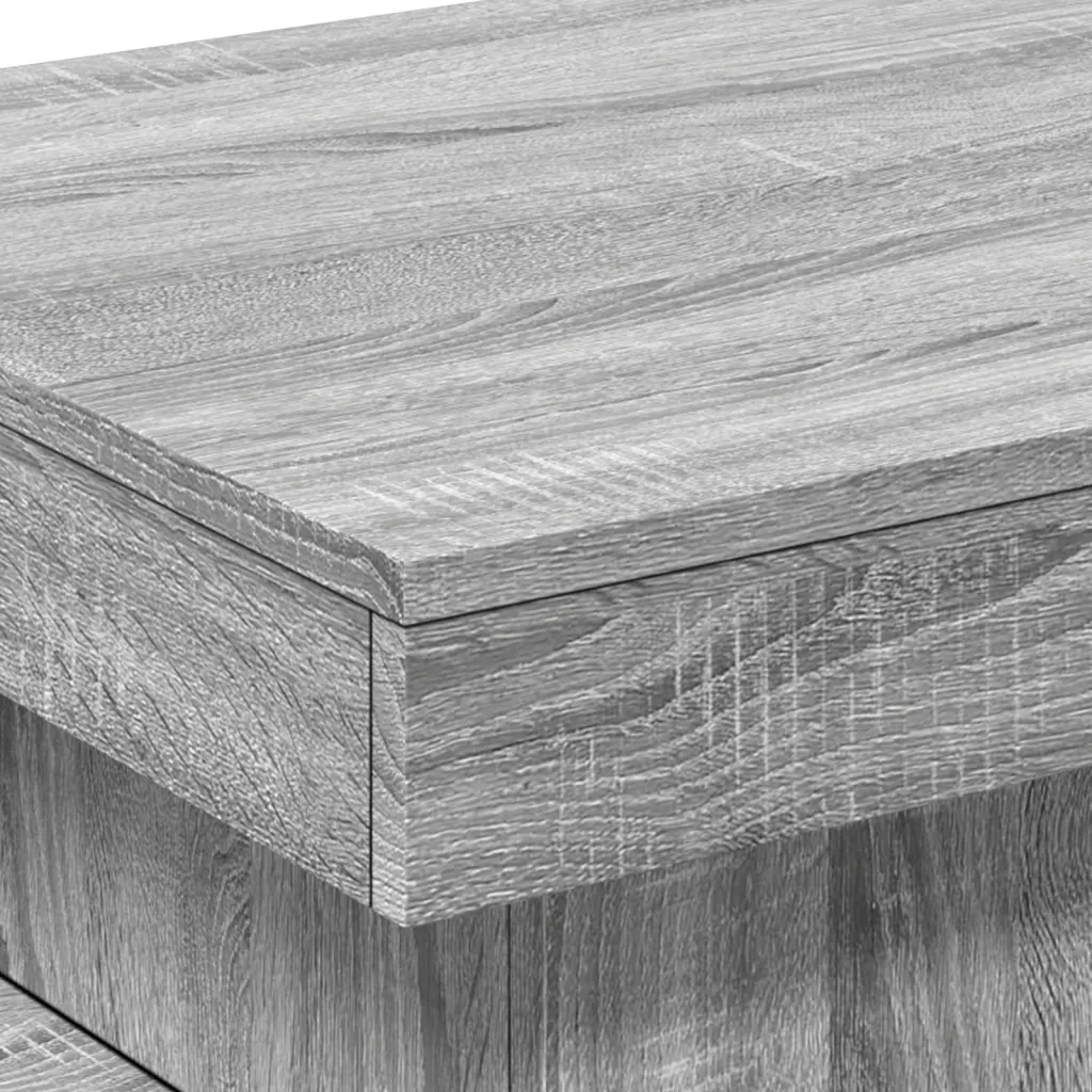 Tavolino da salotto | Tavolino da caff¨¨ | Tavolino da Soggiorno con Luci LED Grigio Sonoma 50x50x40 cm