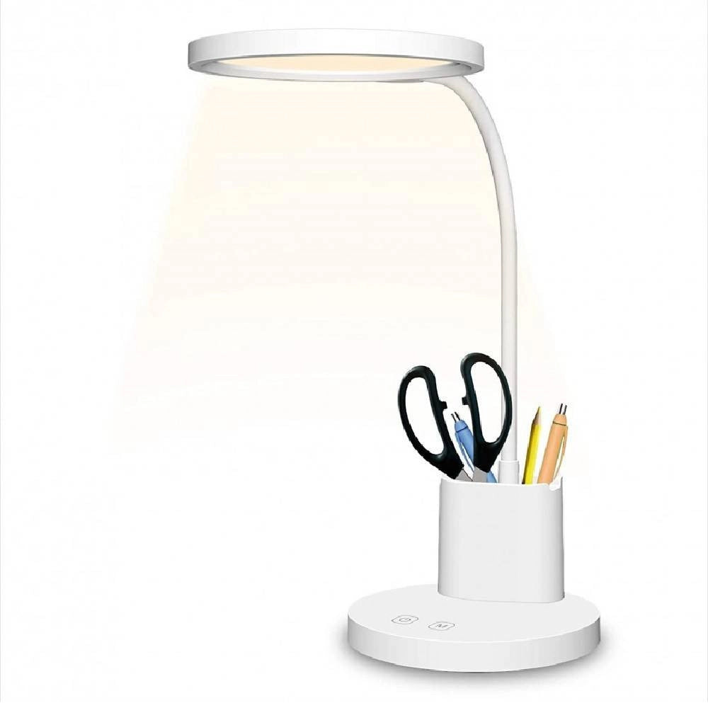 Trade Shop - Lampada Tavolo Flesibile Led Ricaricabile Portacellulare Dimmerabile 10w Ls-td01 -
