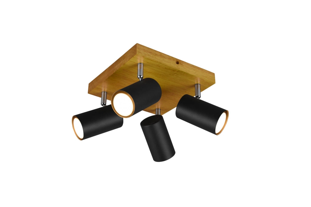 Spot da Interno a Led in Metallo Nero Opaco
