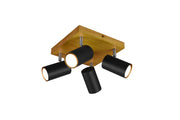 Spot da Interno a Led in Metallo Nero Opaco