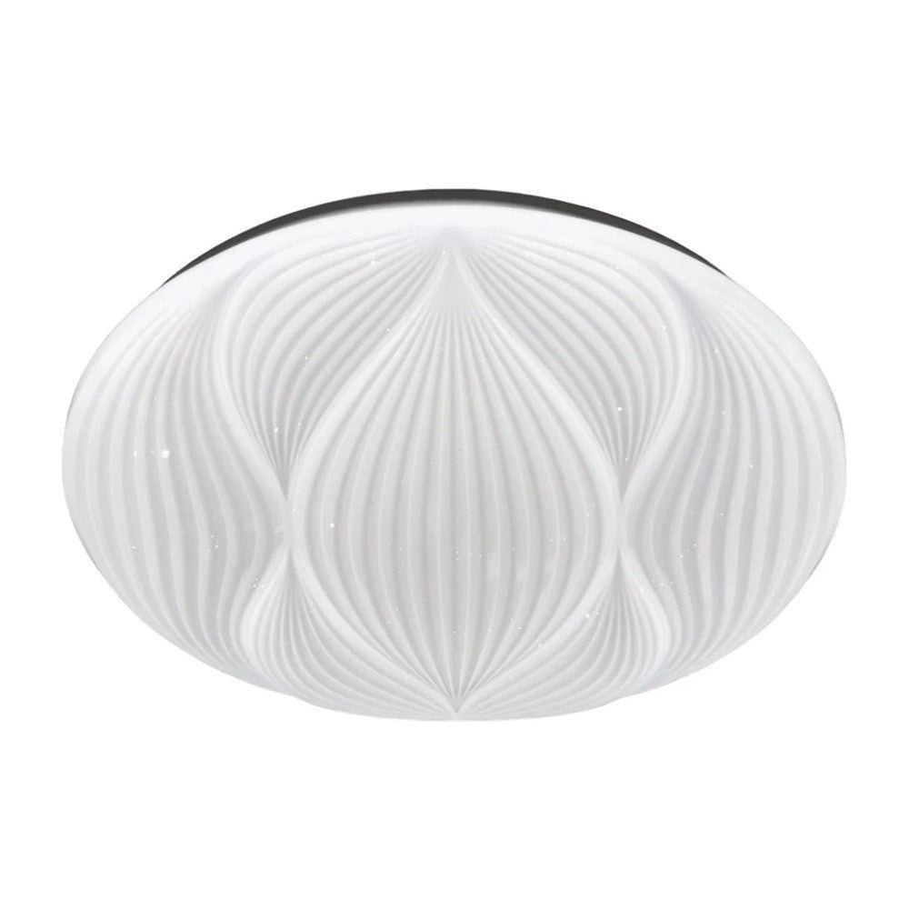 Trade Shop - Plafoniera Lampada Soffitto Decorata Bianco Led 45w Luce Fredda 6500k Ip20 97485 -