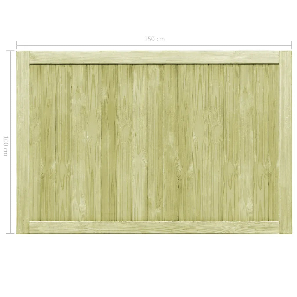 Cancelli da Giardino 2 pz in Pino Impregnato 300x100 cm cod mxl 40250