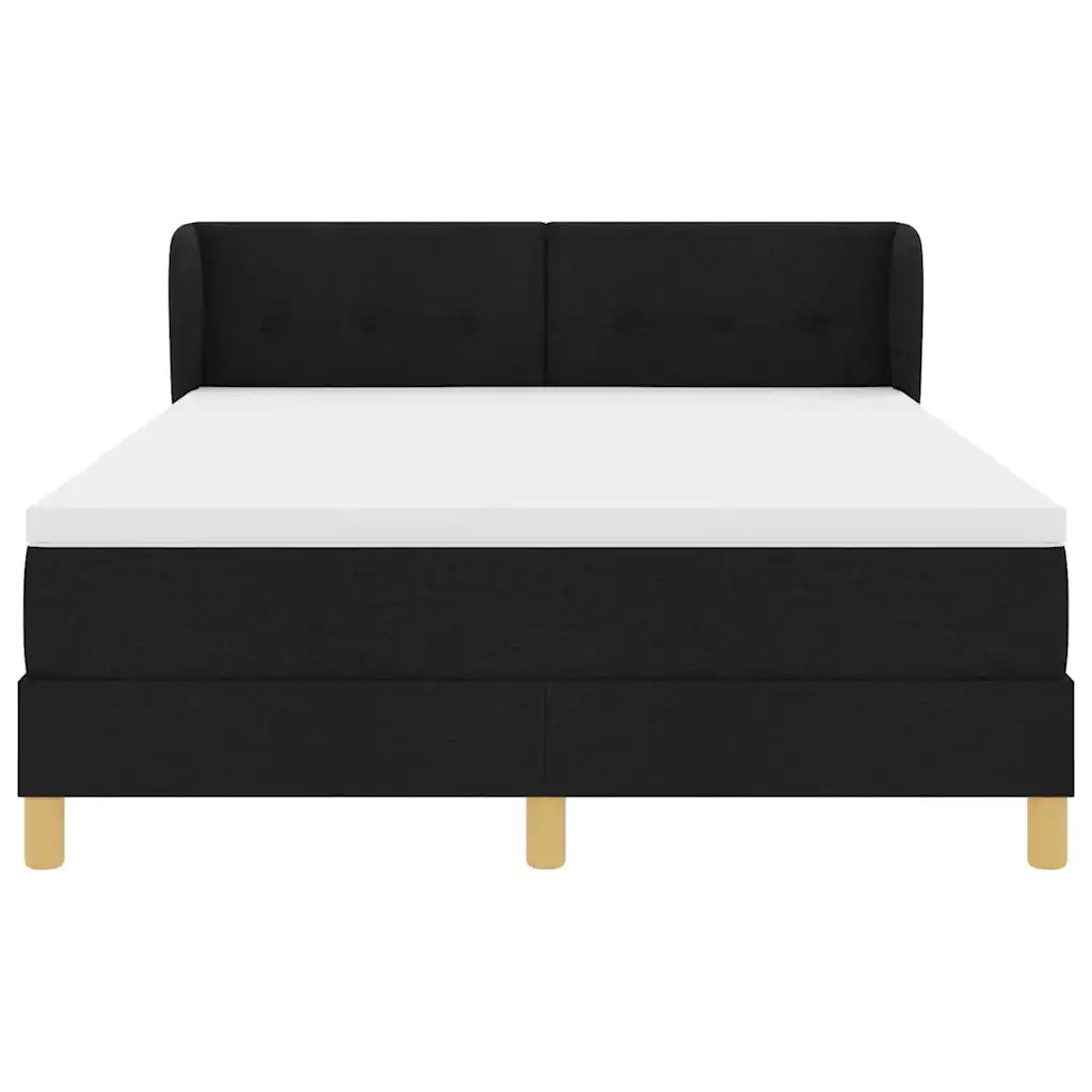 Letto a molle con materasso Nero 160 x 200 cm Tessuto 3340222