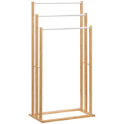 EasyComfort Portasciugamani a 3 Sbarre in Bambù , Design Leggero e Portatile, 48x25.8x94 cm, color Legno