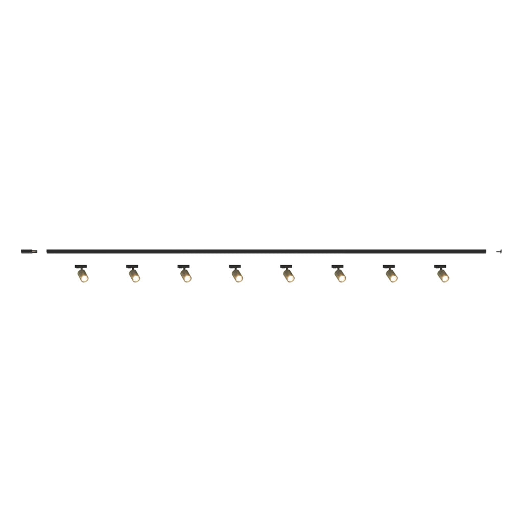 Kit Binario Moderno Mono Yari Kit Metallo Oro 8 Luci Gu10