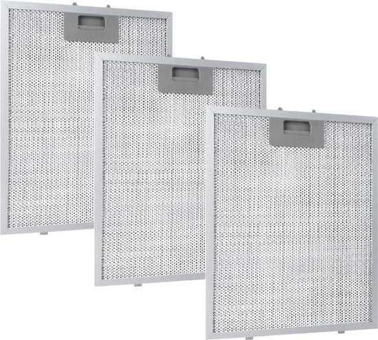 Filtro a Vetro Metallico 3 Pezzi - 320x260mm - Universale - Cappa di Ventilazione per Cucina - Cappa di Ventilazione Motore