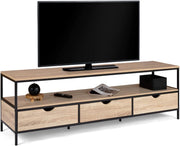 Porta TV DETROIT da 160 cm con 3 cassetti dal design industriale