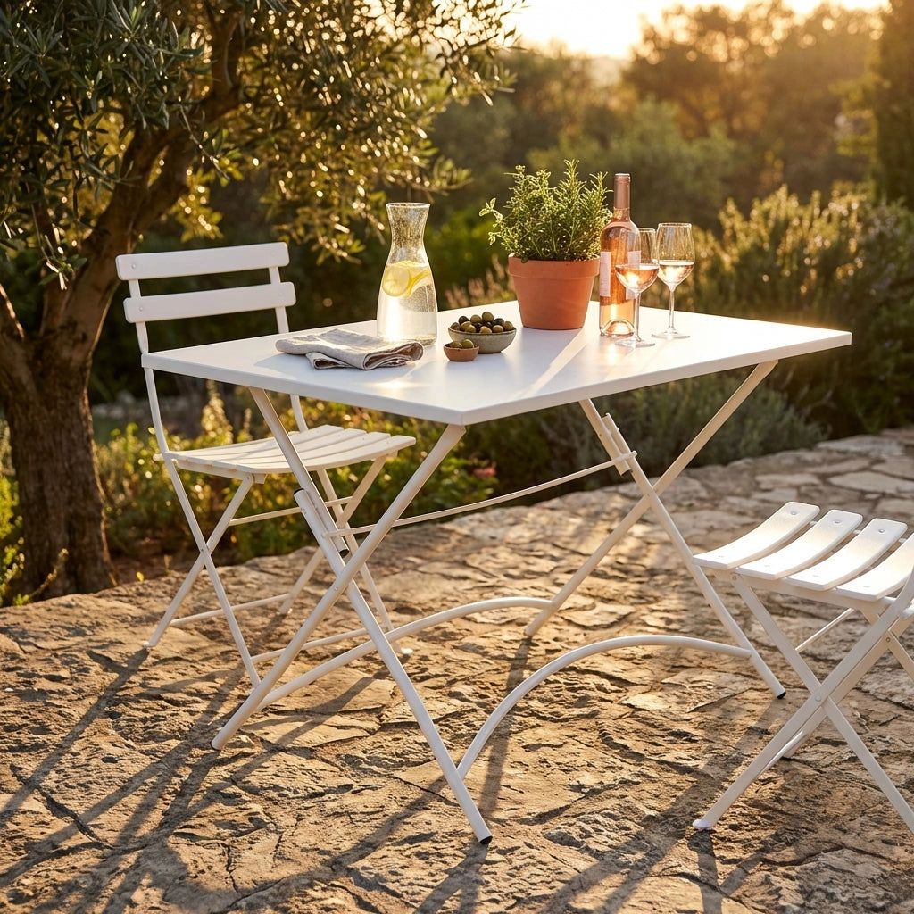Tavolo da Giardino Pieghevole in acciaio - LUCKY