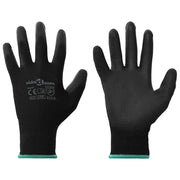 Guanti da Lavoro 24 pcs Nero 11 / XXL Poliestere