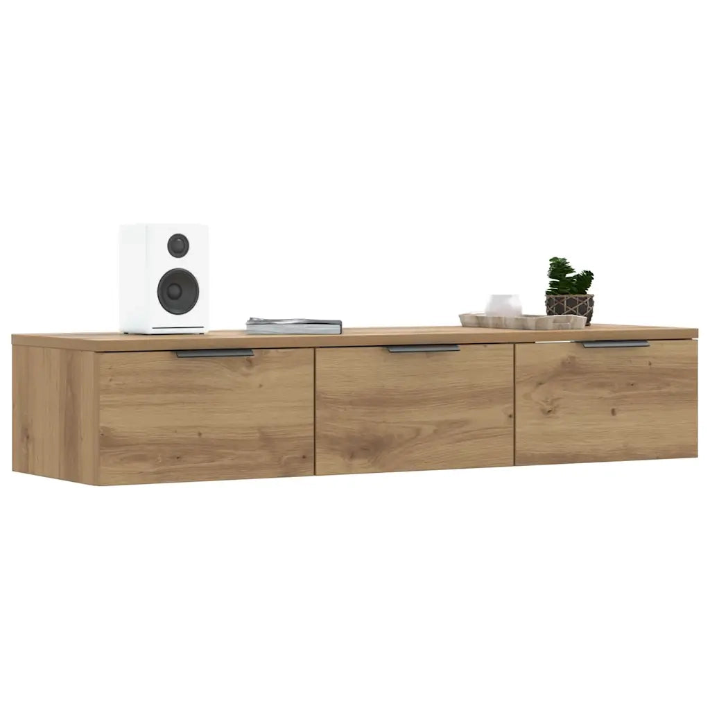 Armadietto a Muro | Mobile a Parete Rovere Artigianale 102x30x20 cm in Truciolato