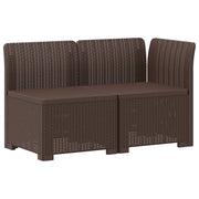 Divano da Giardino a 2 Posti Aspetto Rattan PP Marrone 8011921