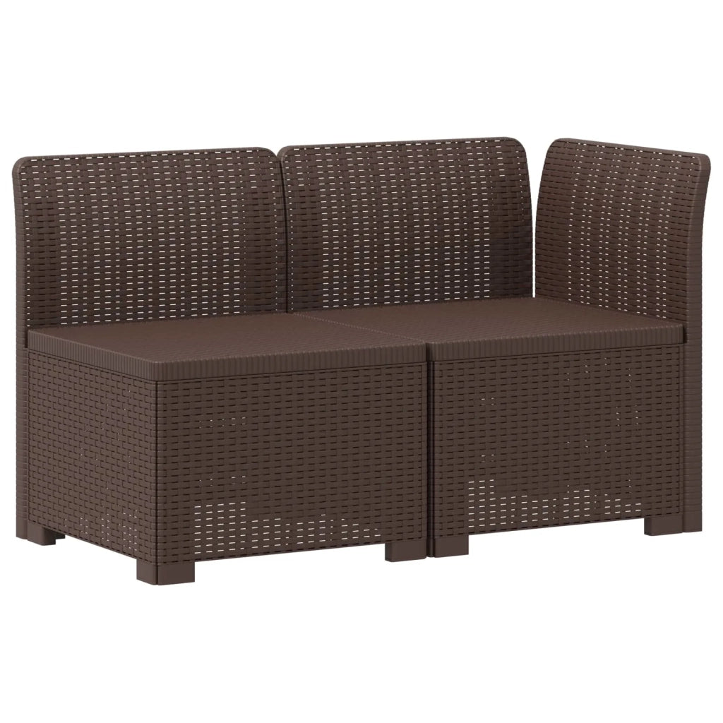 Divano da Giardino a 2 Posti Aspetto Rattan PP Marrone 8011921